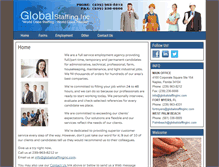 Tablet Screenshot of globalstaffinginc.com